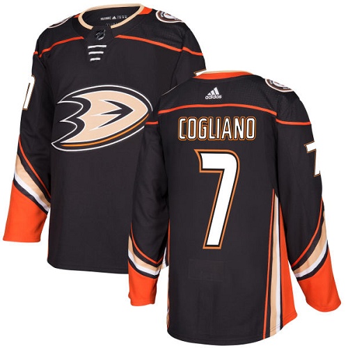 Adidas Ducks #7 Andrew Cogliano Black Home Authentic Youth Stitched NHL Jersey - Click Image to Close